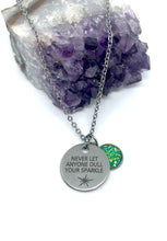 Load image into Gallery viewer, “Never let anyone dull your sparkle” 3-in-1 Necklace (Stainless Steel)