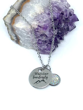 Load image into Gallery viewer, “Wander Fearlessly” 3-in-1 Necklace (Stainless Steel)
