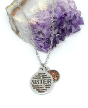 Load image into Gallery viewer, SISTER Word Collage 3-in-1 Necklace (Stainless Steel)