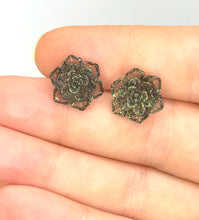 Load image into Gallery viewer, 13mm Sparkly Succulent Studs