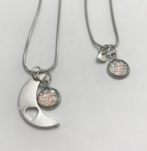 Load image into Gallery viewer, “Love You to the Moon and Back” Mother-Daughter Necklace Set (Stainless Steel)