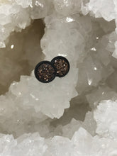 Load image into Gallery viewer, 8mm Chocolate Druzy Studs