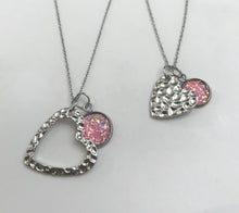 Load image into Gallery viewer, “One Love, One Heart” Mother-Daughter Necklace Set (Stainless Steel)