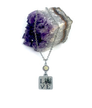 Load image into Gallery viewer, Unicorn Love Birthstone Necklace (Stainless Steel)