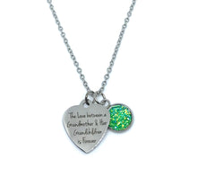 Load image into Gallery viewer, “The Love Between a Grandmother and her Grandchildren is Forever” Necklace (Stainless Steel)