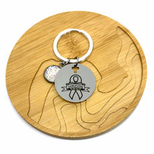 Load image into Gallery viewer, Lung Survivor Research Keychain (Stainless Steel)