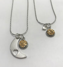Load image into Gallery viewer, “Love You to the Moon and Back” Mother-Daughter Necklace Set (Stainless Steel)