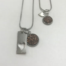 Load image into Gallery viewer, “Elegant Heart” Mother-Daughter Necklace Set (Stainless Steel)