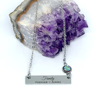 Load image into Gallery viewer, Family Necklace with One Birthstone (Stainless Steel)