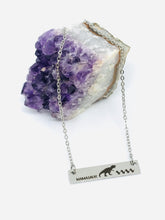 Load image into Gallery viewer, Mamasaur Necklace with Four Babies (Stainless Steel)