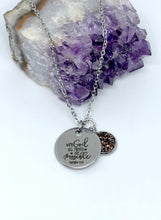 Load image into Gallery viewer, “With God All Things Are Possible” 3-in-1 Necklace (Stainless Steel)