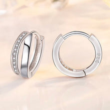 Load image into Gallery viewer, Silver Aliyah Sleeper Hoop Earrings (Sterling Silver)