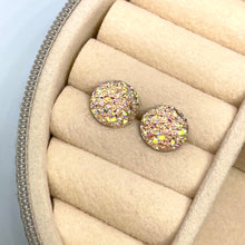 Load image into Gallery viewer, 10mm Light Pink Druzy Studs