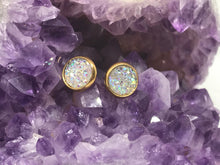 Load image into Gallery viewer, 8mm White Druzy Studs
