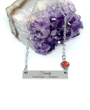 Load image into Gallery viewer, Family Necklace with One Birthstone (Stainless Steel)