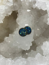 Load image into Gallery viewer, 8mm Galaxy Blue Druzy Studs