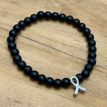 Load image into Gallery viewer, 6mm Skin Cancer Research Gemstone Bracelet