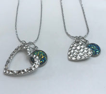 Load image into Gallery viewer, “One Love, One Heart” Mother-Daughter Necklace Set (Stainless Steel)