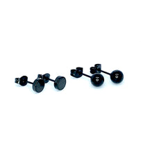 Load image into Gallery viewer, Double Mixed Set of 6mm Minimalist Studs (Stainless Steel)