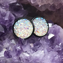 Load image into Gallery viewer, 12mm White Druzy Studs