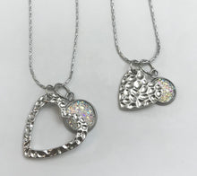 Load image into Gallery viewer, “One Love, One Heart” Mother-Daughter Necklace Set (Stainless Steel)