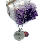 Load image into Gallery viewer, “Never let anyone dull your sparkle” 3-in-1 Necklace (Stainless Steel)