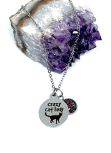 Load image into Gallery viewer, Crazy Cat Lady 3-in-1 Necklace (Stainless Steel)