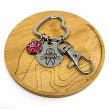 Load image into Gallery viewer, Uterine Cancer Survivor Research Keychain (Stainless Steel)