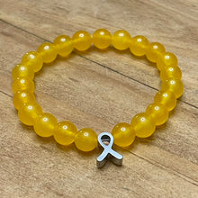 Load image into Gallery viewer, 8mm Childhood Cancer Research Gemstone Bracelet