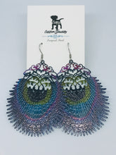 Load image into Gallery viewer, Peacock Drop Earrings (Surgical Steel)