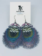 Load image into Gallery viewer, Peacock Drop Earrings (Surgical Steel)