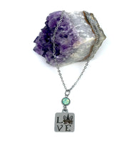 Load image into Gallery viewer, Unicorn Love Birthstone Necklace (Stainless Steel)