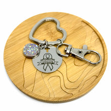 Load image into Gallery viewer, Testicular Cancer Survivor Research Keychain (Stainless Steel)