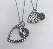Load image into Gallery viewer, “One Love, One Heart” Mother-Daughter Necklace Set (Stainless Steel)