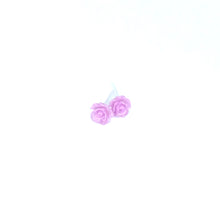 Load image into Gallery viewer, Mini Rose Studs in Pale Orchid (No Metal)