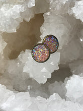 Load image into Gallery viewer, 12mm Light Pink Druzy Studs