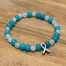 Load image into Gallery viewer, 6mm Cervical Cancer Research Gemstone Bracelet