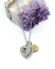 Load image into Gallery viewer, "I love my Chihuahua" 3-in-1 Necklace (Stainless Steel)