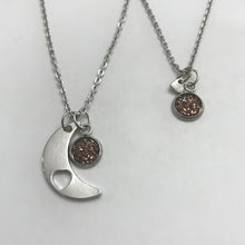 Load image into Gallery viewer, “Love You to the Moon and Back” Mother-Daughter Necklace Set (Stainless Steel)