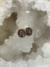 Load image into Gallery viewer, 8mm Chocolate Druzy Studs