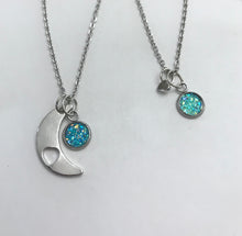 Load image into Gallery viewer, “Love You to the Moon and Back” Mother-Daughter Necklace Set (Stainless Steel)