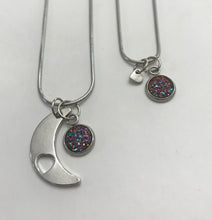 Load image into Gallery viewer, “Love You to the Moon and Back” Mother-Daughter Necklace Set (Stainless Steel)