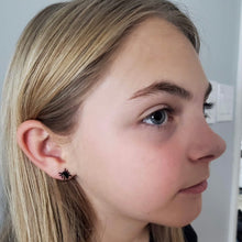 Load image into Gallery viewer, Black Tarantula Studs (Stainless Steel)