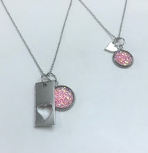 Load image into Gallery viewer, “Elegant Heart” Mother-Daughter Necklace Set (Stainless Steel)