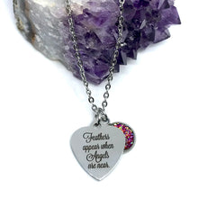 Load image into Gallery viewer, “Feathers Appear When Angels Are Near” 3-in-1 Necklace (Stainless Steel)