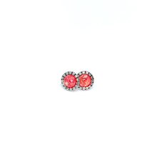 Load image into Gallery viewer, 6mm Strawberry Red Faux Opal Studs