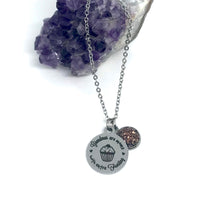 Load image into Gallery viewer, “Grandmas are moms” 3-in-1 Necklace (Stainless Steel)