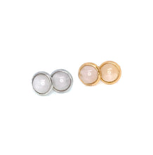Load image into Gallery viewer, 8mm Rose Quartz Studs (Stainless Steel)