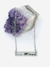 Load image into Gallery viewer, Mama Bear Necklace with Three Cubs (Stainless Steel)
