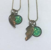 Load image into Gallery viewer, Shared Heart Mother-Daughter Necklace Set (Antique Bronze)